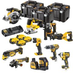 DeWalt DCK1012P4T-QW 10-piece Combopack XR 18 Volt 5.0 Ah Li-Ion incl. 4 batteries