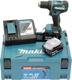 Makita DDF485RTJ 18 V Drill/screwdriver 5.0 Ah battery (2 pcs), charger, in Makpac
