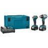 Makita DLX2528TJ Combiset - DHP489 Cordless Impact Drill + DTD173 Cordless Impact Screwdriver 18V 5.0Ah Li-Ion in Mbox - 1