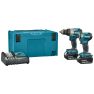 Makita DLX2528TJ Combiset - DHP489 Cordless Impact Drill + DTD173 Cordless Impact Screwdriver 18V 5.0Ah Li-Ion in Mbox - 6