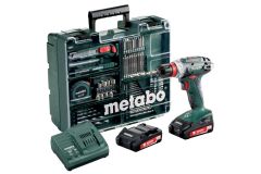 Metabo 602320870 BS 18 L Quick set cordless drill/screwdriver set 18V Li-Ion (2x 2.0Ah batteries) accessories set in case